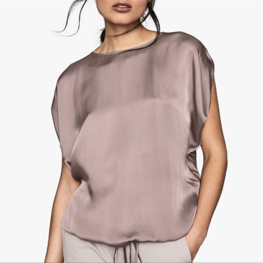 Reiss Maggie Hammered Blouse Size 6